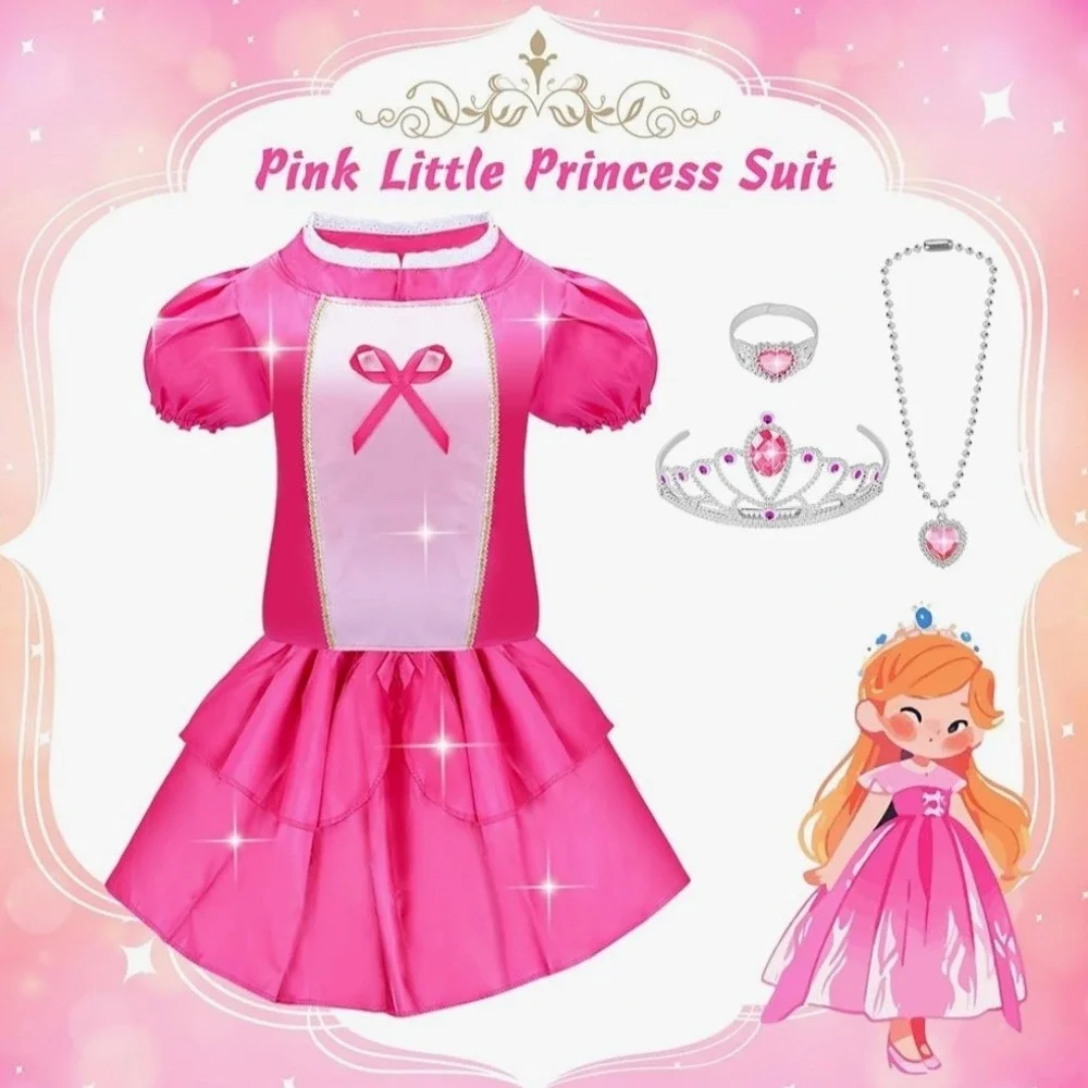 16 Pcs Princess Dress Up Clothes for Little Girl Set, Princess Pretend Play